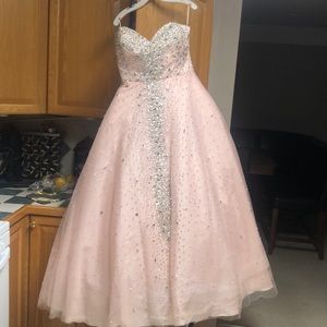 David’s Bridal Pink Prom Dress